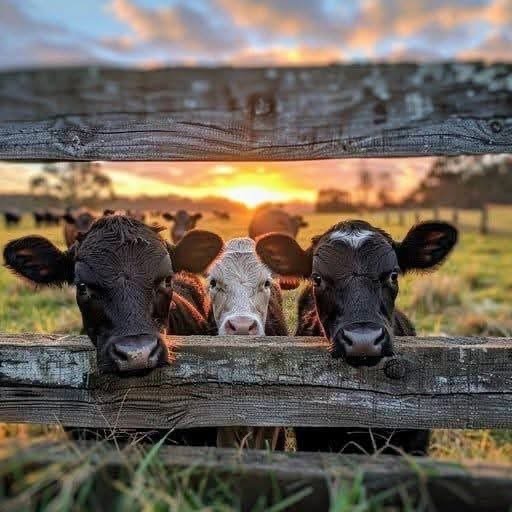 Sunset cows